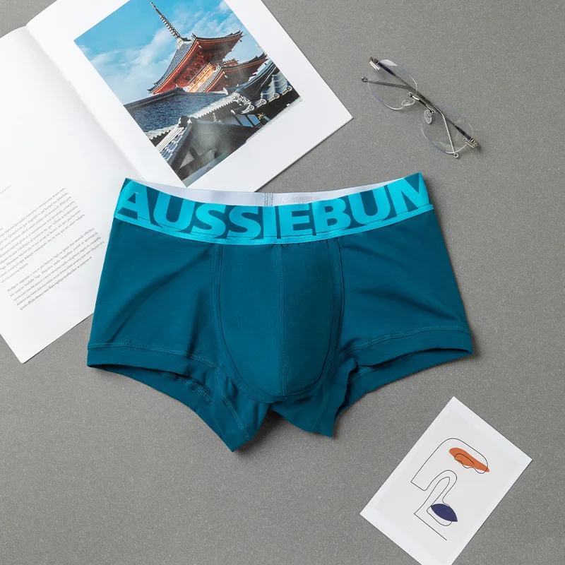 AUSSIEBUM-Calzoncillos sexys para hombre, ropa interior colorida con realce de cadera, suspensorio elástico cómodo y transpirable