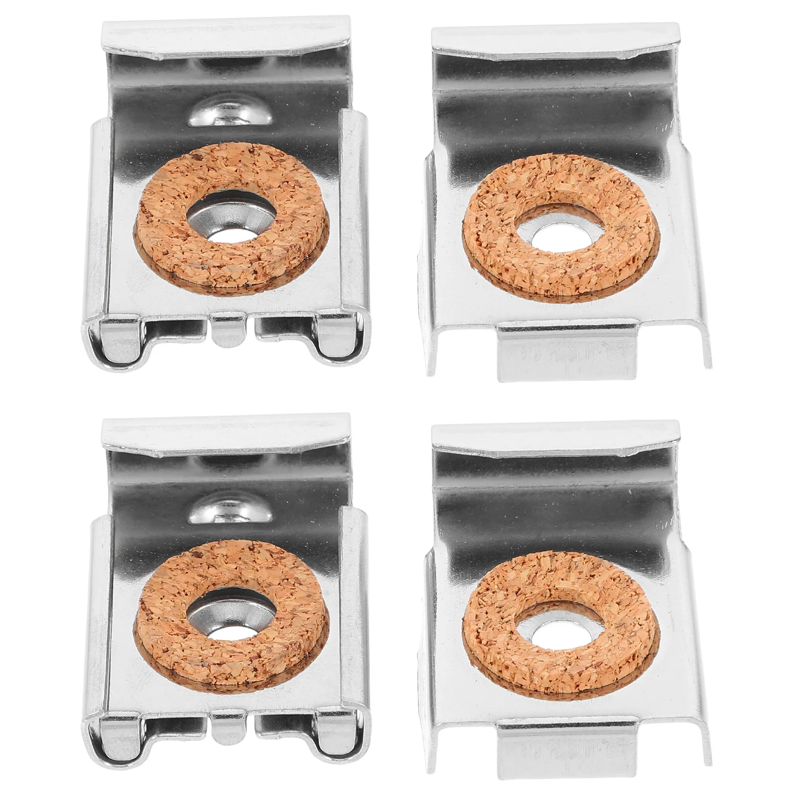 

1Set Stainless Steel Mirror Clips Square Design Durable Easy Install Home Office Commercial Glass Fixing Shelf Brackets