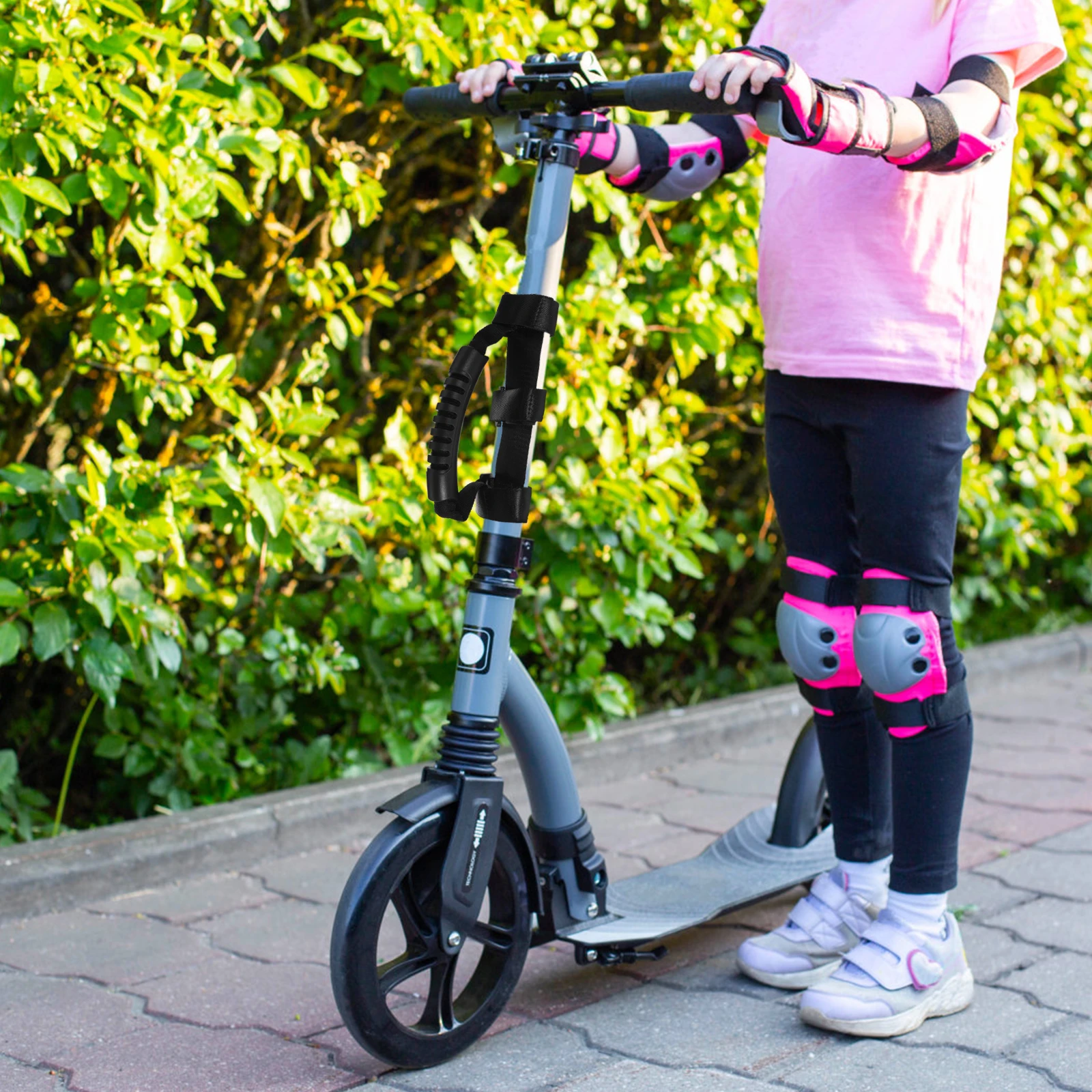 

Scooter Band Black Hand Carry Handle Strap Durable Wide Design Labor-Saving Comfortable Long Time Use Easy Install Remove