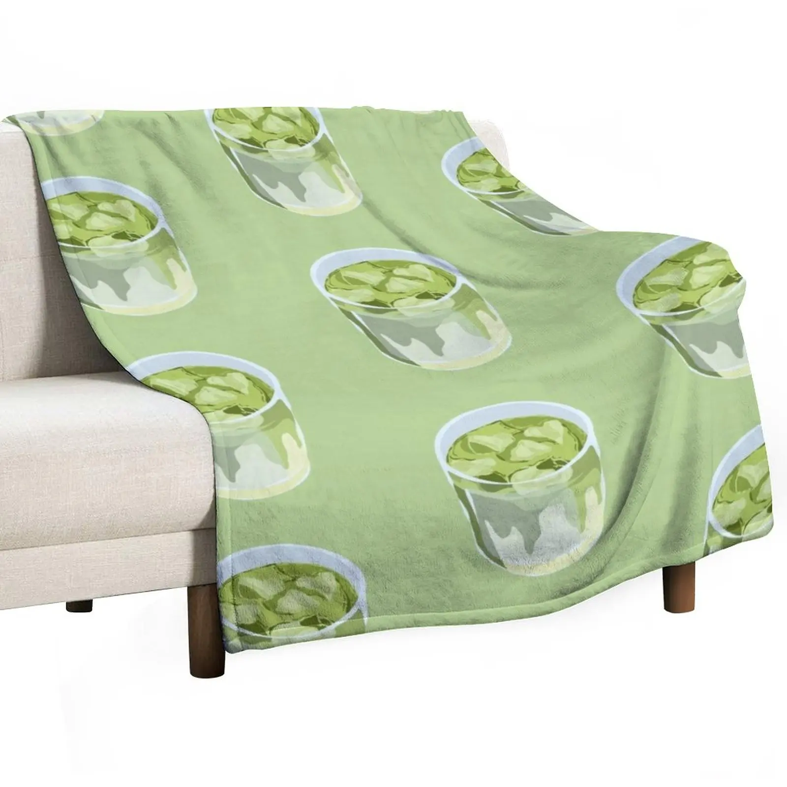 

Iced matcha Throw Blanket For Sofa Thin Decorative Throw sofa bed Blankets