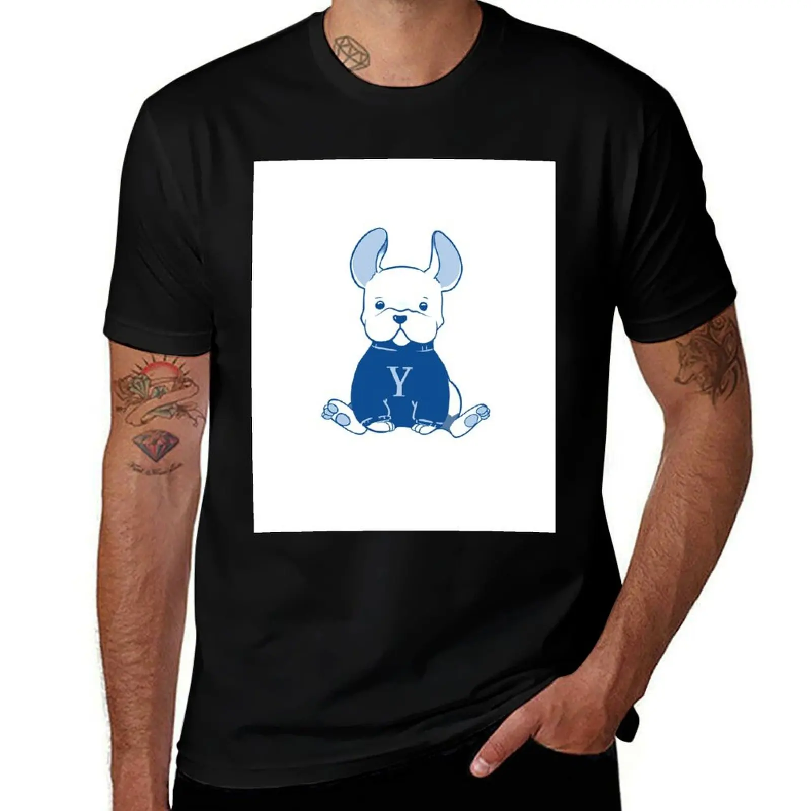 

Yale Bulldog T-Shirt cheap stuff funny shirt cotton plus size tops boys animal print mens graphic t-shirts pack