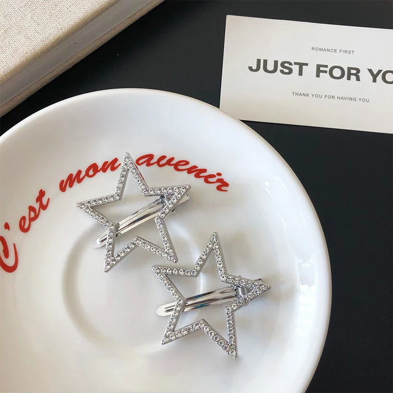 

1/2Pcs Shiny Star Hair Clip Five Pointed Star Side Clip For Women Girls Sweet Bangs Hair Clip Fashion Hair Accessories Gifts