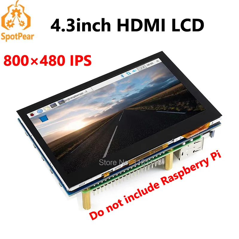 

4.3inch HDMI LCD 800×480 IPS Display USB Capacitive Touch screen compatible with HDMI for Raspberry Pi