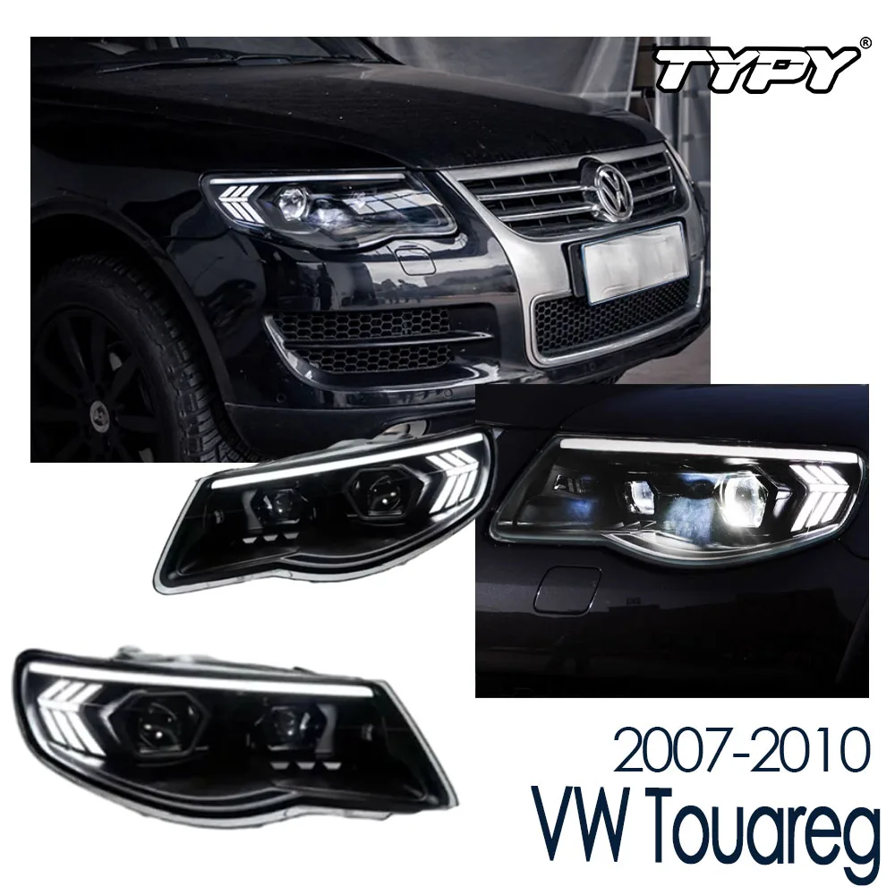

TYPY New LED Head Lamp Upgrade Modified For VW Touareg 2007-2010 Headlight Dynamic Signal Head Lamp Auto Accessories
