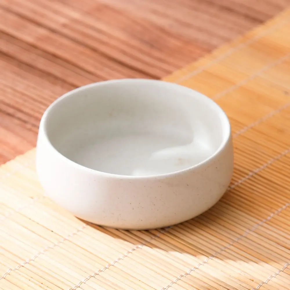 Korean Style Ceramic Sauce Dish Mini Seasoning Bowl Matte Sesame Speckle Dipping Plate For Soy Vinegar Chili Oil Hot Pot