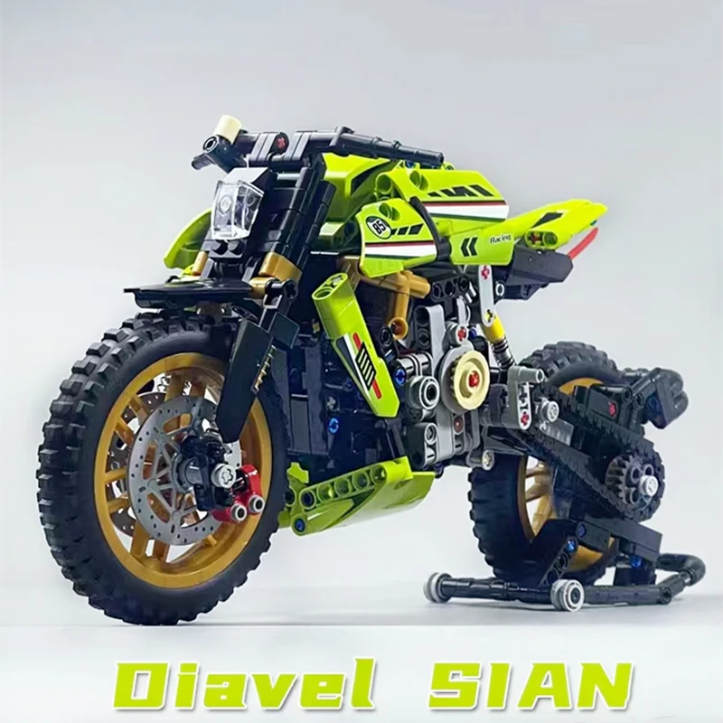 

IN STOCK MOC 75807 DUCATIi Diavel SIAN Motorcycle 640PCS Creative Machinery Technology Building Blocks Bricks Toys