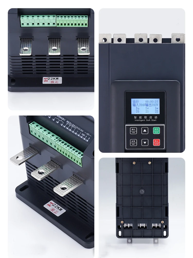 Bypass soft starter 18.5KW-200KW external motor smooth start programmable brake stop soft starter AC motor controller