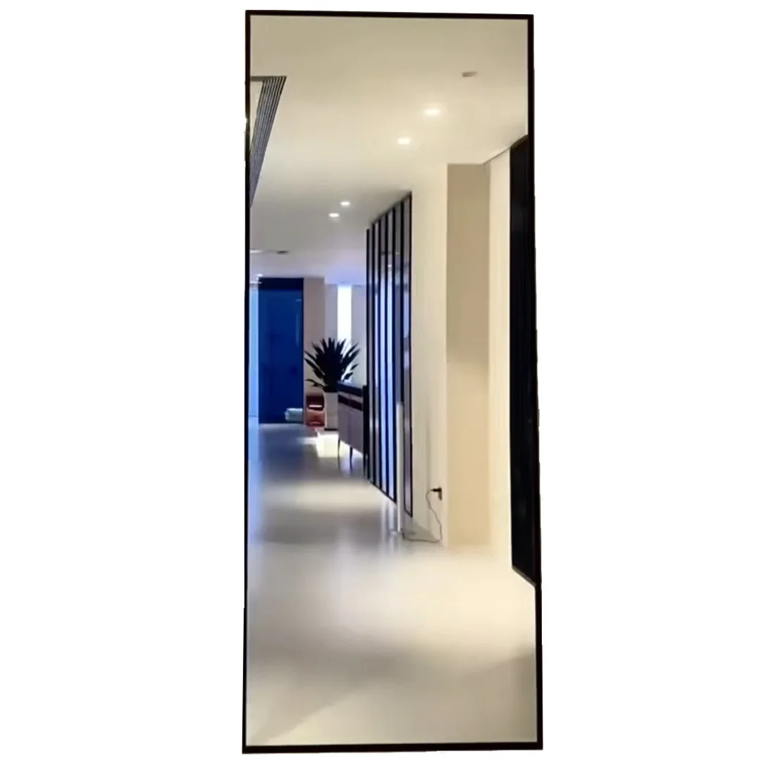 Mirror ghost door trackless sliding kitchen sliding pocket floating bathroom mirror storage room silent