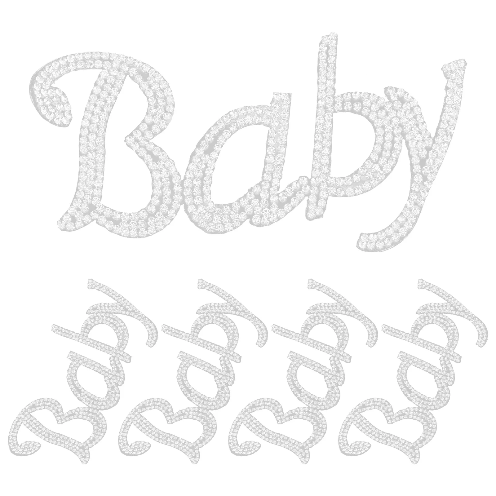

5Pcs Rhinestone Alphabet Letter Patches Self Adhesive Stickers DIY Clothes Bags Shoes Hats Sparkly Decorative Decals