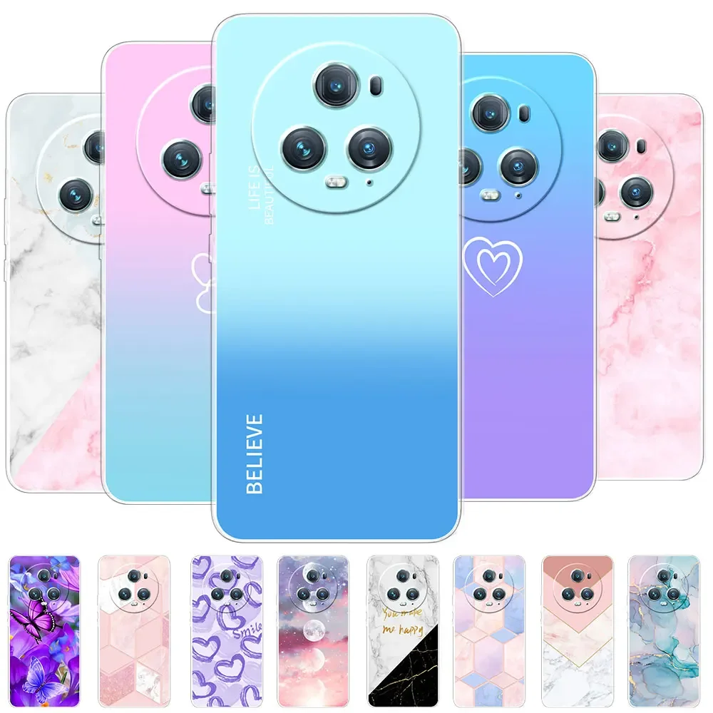 Dla Honor Magic 5 Pro Case przezroczysty silikonowy miękka pokrywa tylna z TPU pokrywa dla Honor Magic 5 etui na telefon Lite Coque dla honoru