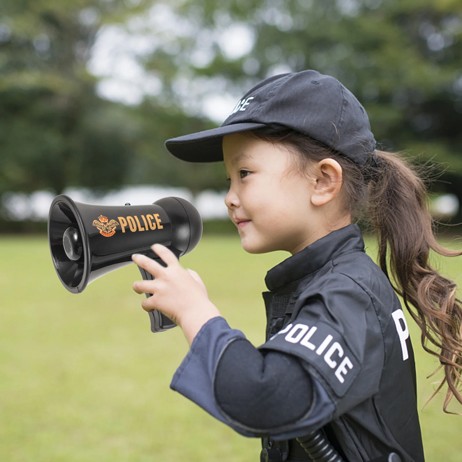 Altoparlanti Tromba Ufficiale Modello Amplificatore Altoparlante per bambini Suono giocattolo Tromba d'aria nera Bambino