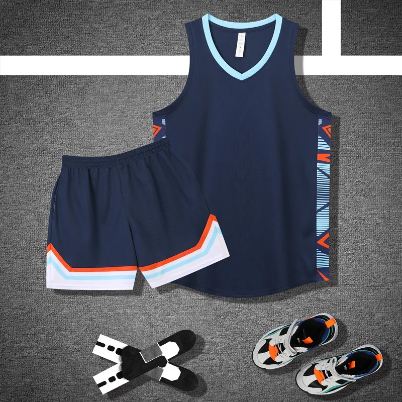 

Men's Sports Tank Top Sets Basketball Jersey for Boy School Team Training Kids Sportswear Uniforms Children Quick Dry Tracksuit