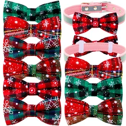 40Pcs Christmas Pet Supplies Sliding Dog Bow Tie Collar Accessories Dog Christmas Bows Small Dog Cat Bowties Pet  Accessories