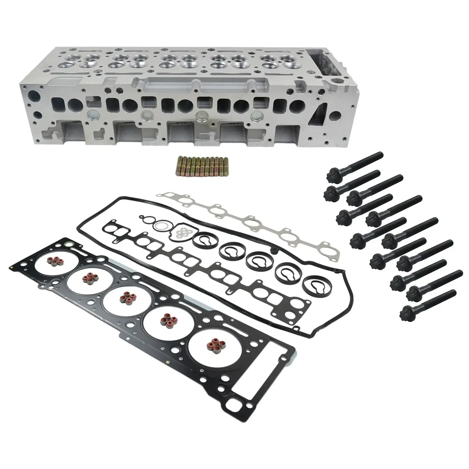 رأس الأسطوانة AP02 لسيارة Mercedes C/E/G/M Class 270 CDI OM 612 بما في ذلك الصمامات + مسامير + مجموعة حشية رأس الأسطوانة الجديدة #4