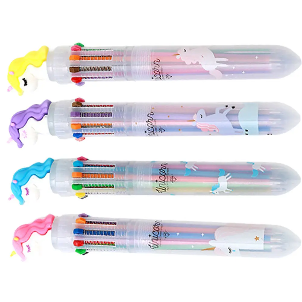 

4Pcs Multicolor Ballpoint Pens Design Smooth Writing Portable Fine Point Colorful Pens for Coloring Books Greeting Cards