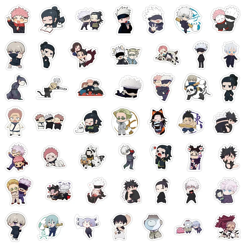 10/30/50/100 stücke niedlichen Jujutsu Kaisen Aufkleber Anime Graffiti für Handy Fall Laptop Skateboard Kind Cartoon wasserdichte Aufkleber Spielzeug