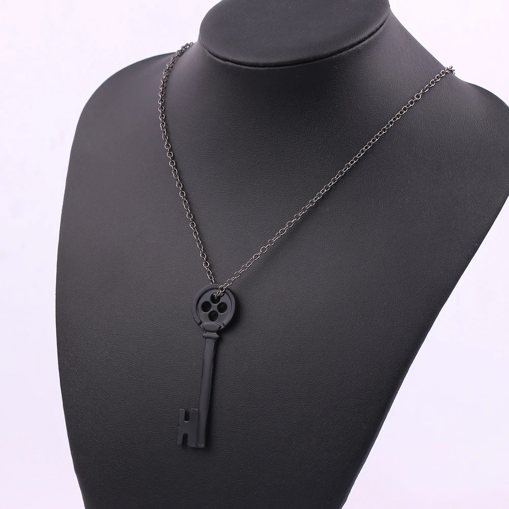 Coraline & the Secret Key Necklace Pendants Coraline Key Skull Choker Kingdom Hearts Jewelry