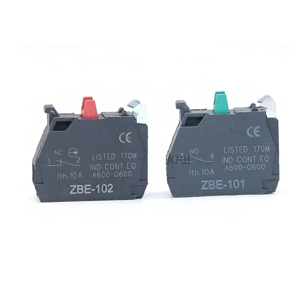 10pcs Button Switch Contact Block Zbe-101 No / Zbe-102 Nc Xb4/xb5