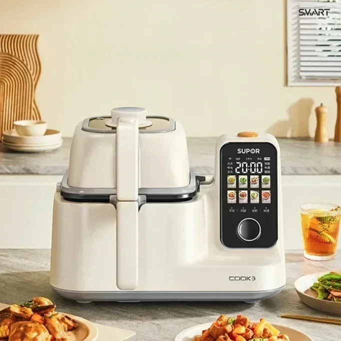 Home Multi-functional Stir-fry robot ，Rapid self-cleaning， All-in-one. Large capacity. Intelligent. Automatic. new