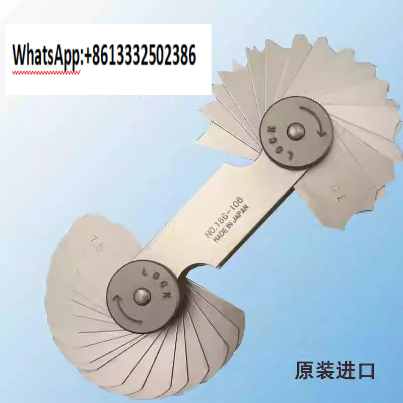 Internal and external R gauge radius sample ratio gauge concave convex blade radian gauge reference internal and external