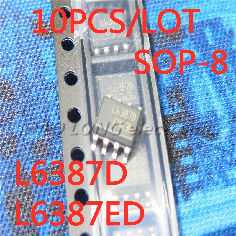 10PCS/LOT L6387 L6387D L6387ED SMD SOP-8 LCD power chip IC  New In Stock