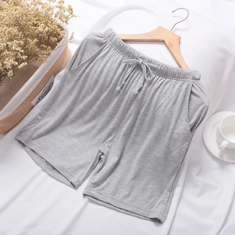 Wholesale Modal Thin Summer Shorts Loose Large Casual Home Sleepwear Elastic Waist Solid Sleep Bottoms WOMEN Knee Length Pants