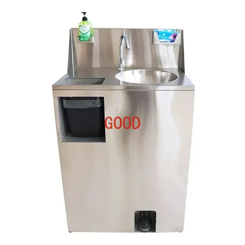 

Outdoor Mobile Standing Stainless Steel Wash Hand Station Portable Wash Basin Sink portable sink with cabinet With Tank