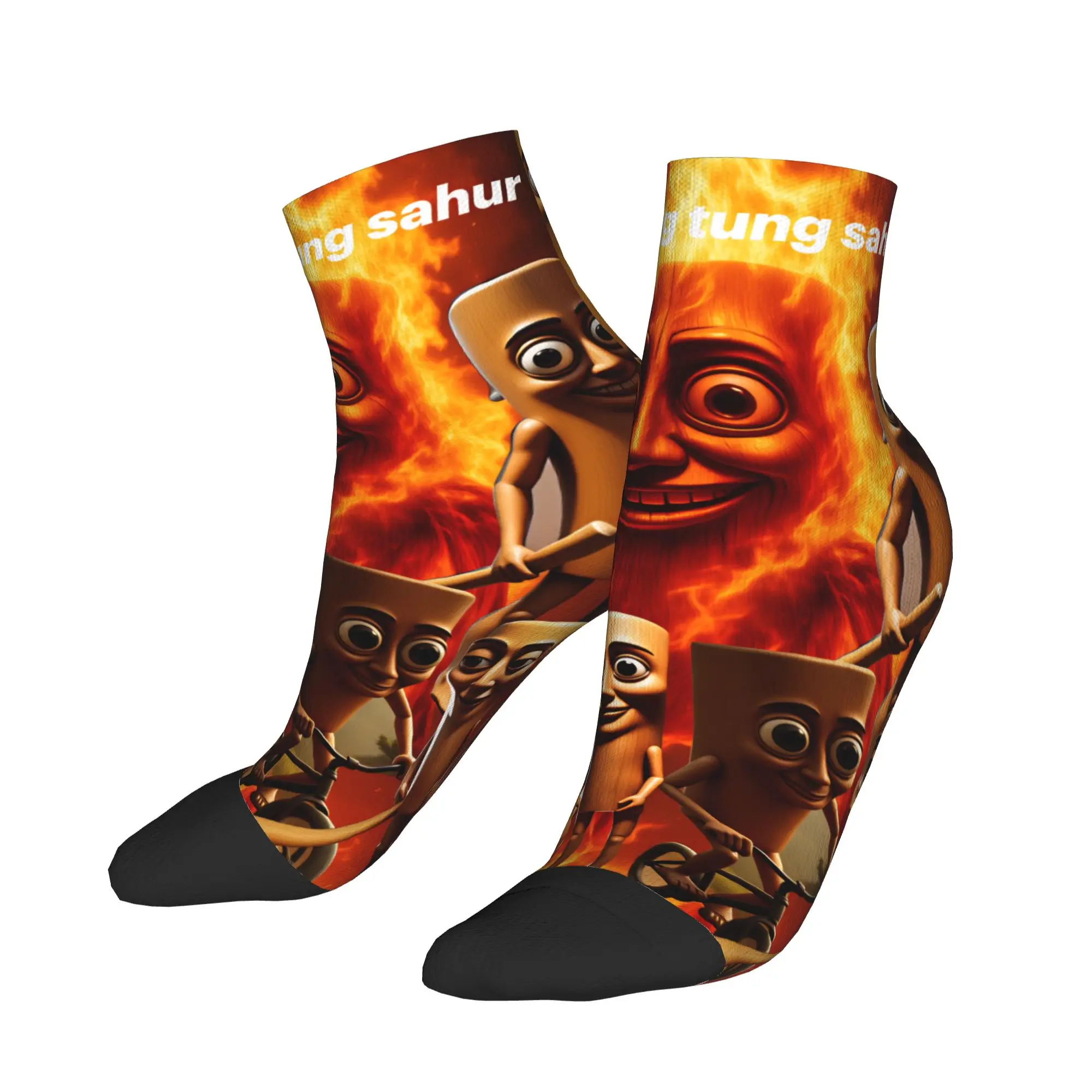 

Tung Tung Sahur Viral Ramadan Meme Ankle Socks Men's Breathable Casual Sock Autumn Cycling Anti-Slip Graphic Socks Gift