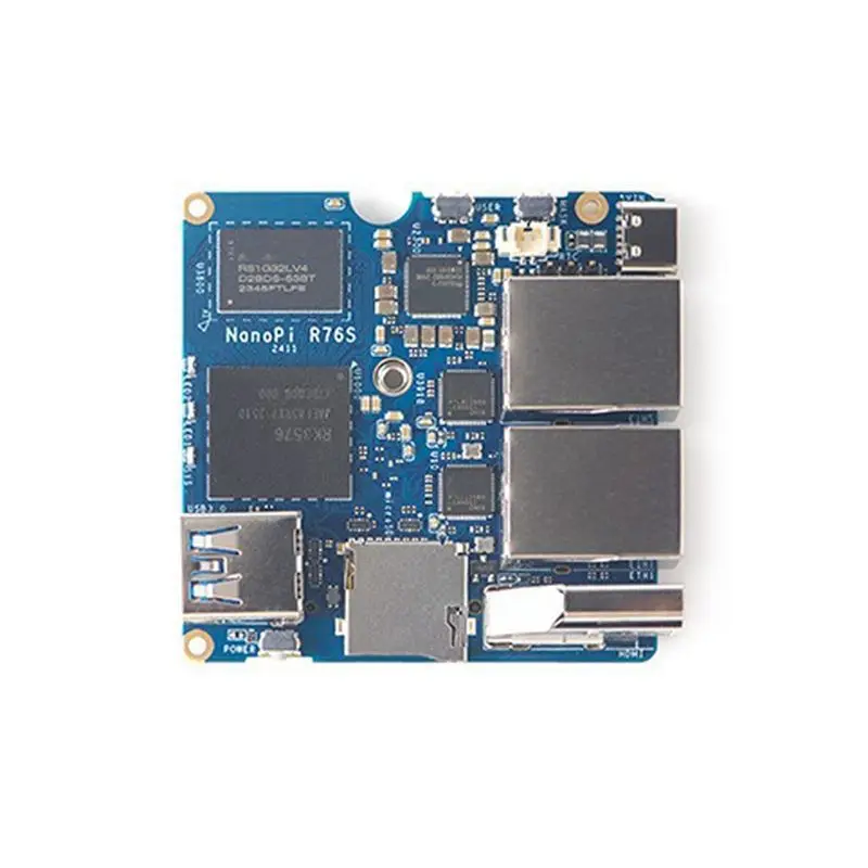 

Плата разработки ZIZI для процессора Nanopi R76S RK3576 с двумя портами Ethernet 2.5G, EMMC, ОЗУ, совместимая, выход 2 ГБ