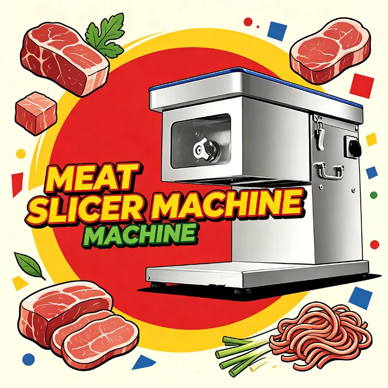 Multifunctional Electric Stainless Steel Meat Cutting Machine Commercial Pork Beef Mutton Meat Slicer Shredded Minced Machine