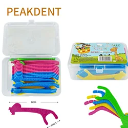 40pcs Kids cute Dental Floss Flosser Children Cartoon Picks Teeth Toothpicks Oral Interdental Cleaning Dentistry Materials