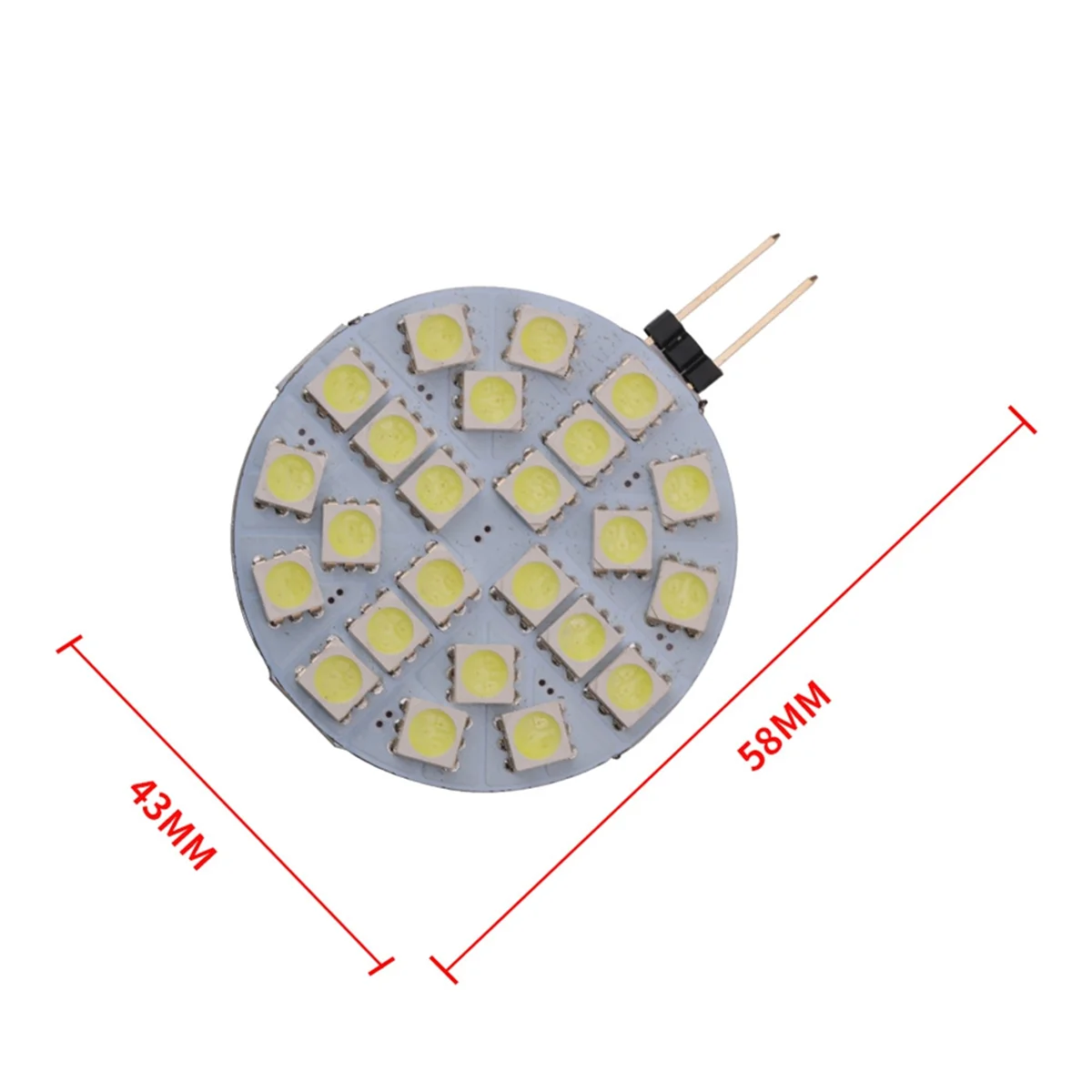 A72P 10PCS 4.8W G4 Socket 5050 SMD Mini Led Bulb on DC 12V Replace Halogen Bi-Pin Lamp LED Bulb Warm White Lights