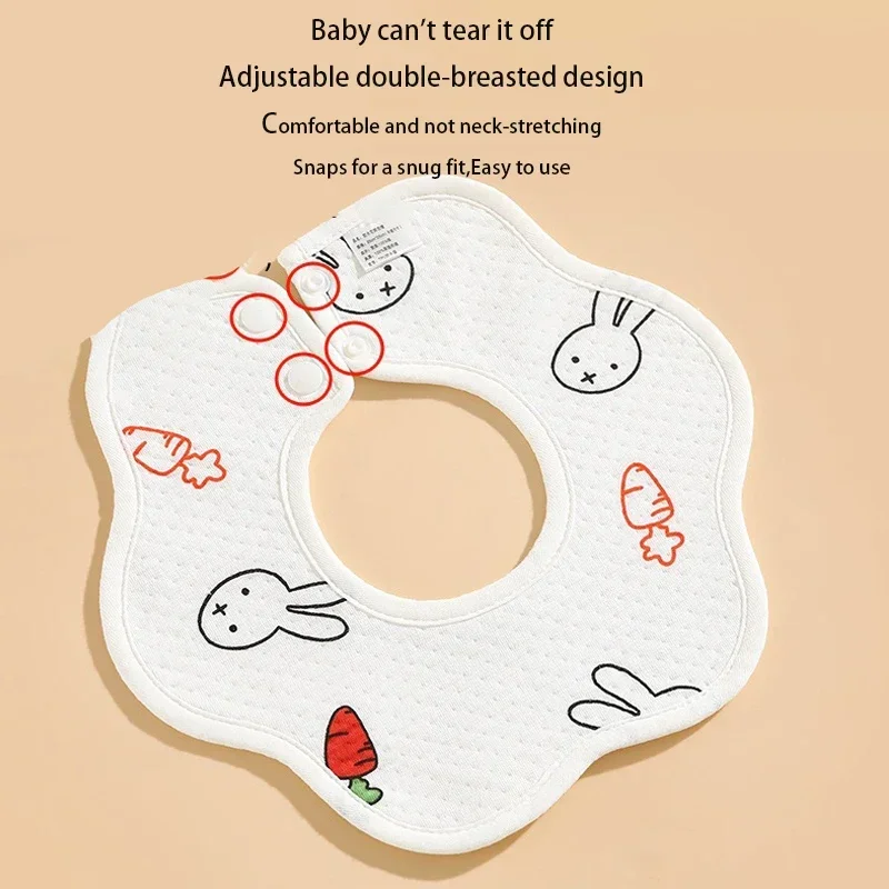 Cotton Baby Bibs Waterproof Feeding 360-degree Six-layer Bib Baby Kids wash Gauze Saliva Towel Bibs Baby Items baberos bebe 0-1Y