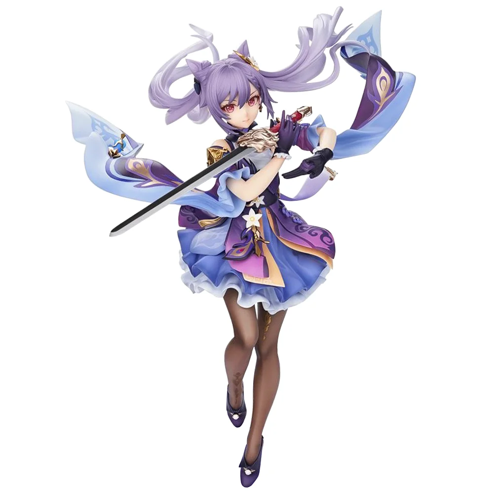 

Anime Keqing figure Keqing action figure Keqing standing holding sword figurine Model desktop ornaments Collection Statue Gift