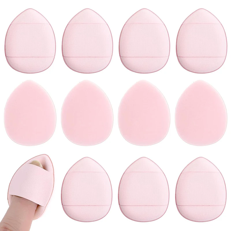 Éponges de maquillage pour fond de teint réutilisables pour filles, mini bouffée de poudre pour les doigts, outils de bouffées de poudre, compact, format de voyage