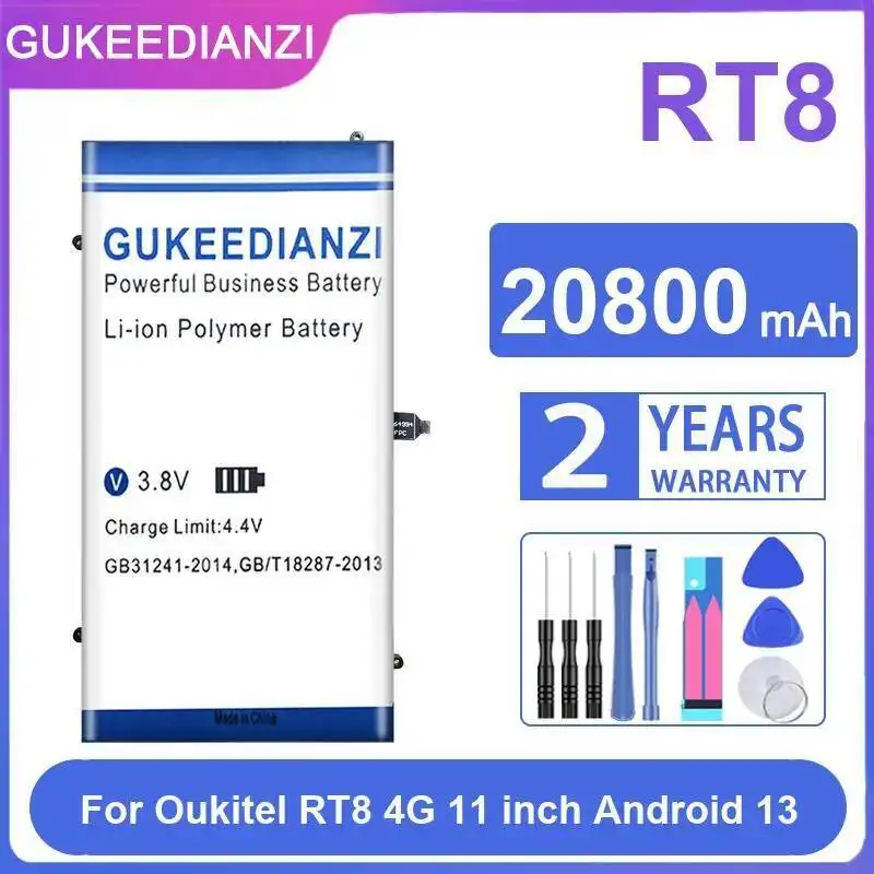 

Долговечный аккумулятор для планшета Oukitel RT8 4G 11 дюймов Android 13 20800 мАч