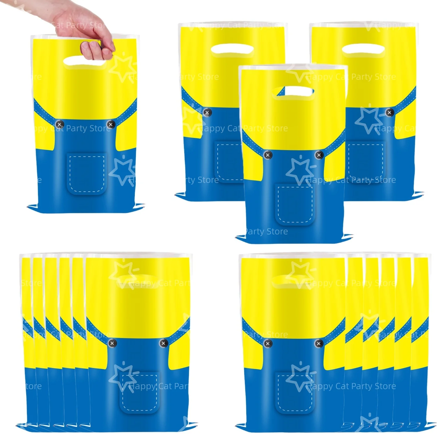 Bolsa de Regalo M-Miniones para Fiesta de Cumpleaños, Decoración de Fiesta del Hombre Plátano, Bolsa de Dulces, Bolsa de Botín, Suministros para Fiesta del Hombre Amarillo