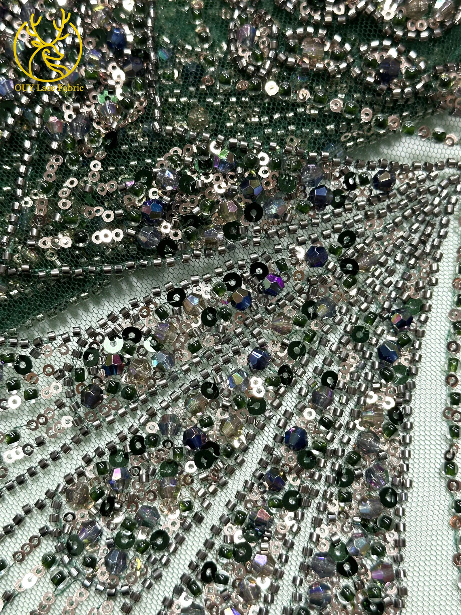 2026 Neuer Afrikanischer Schwer Perlenverzierter Spitzenstoff Hochwertiger Französischer Tüll Pailletten-Spitzenstoff Premium Maßgefertigtes Damen-Abendkleid – Detail 23