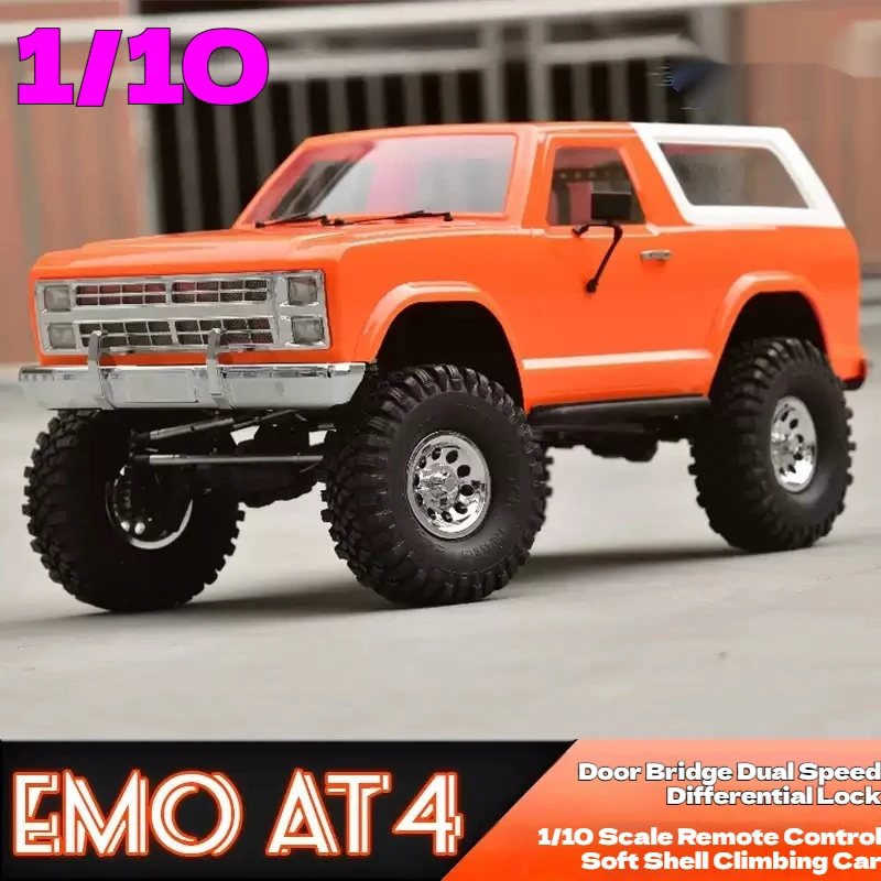 Crossr 2024 AT4 Pro 1/10 Scale 4WD Electric RC Rock Crawler Off Road Dual Speed Differential Lock Door Bridge Car For Hobbyists