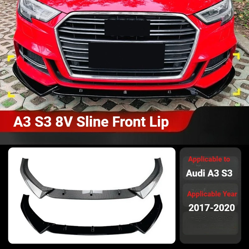 

For Audi A3 S3 8V Sline 2017-2020 Front Bar Front Shovel Front Lip Surrounding Modification Accessories