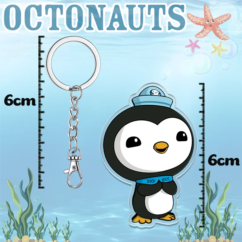 

Акриловый брелок Octonauts (Октонавты) с персонажами Квази, Песо, Шеллингтон, Даши, 12 см, для сумок, милый брелок-подвеска, подарки для друзей и фанатов