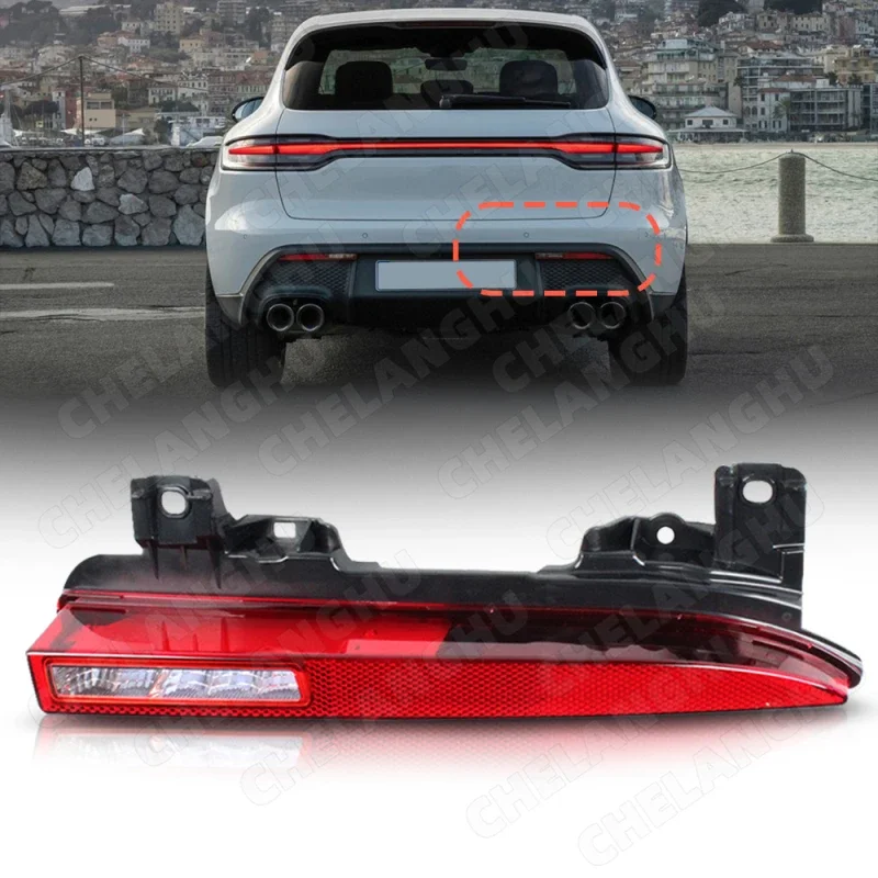 

1Pc Right Side Rear Bumper Reflector Light For Porsche Macan 2022 2023 2024 Tail Brake Lamp Rear Fog Lamp OEM 95B945702D