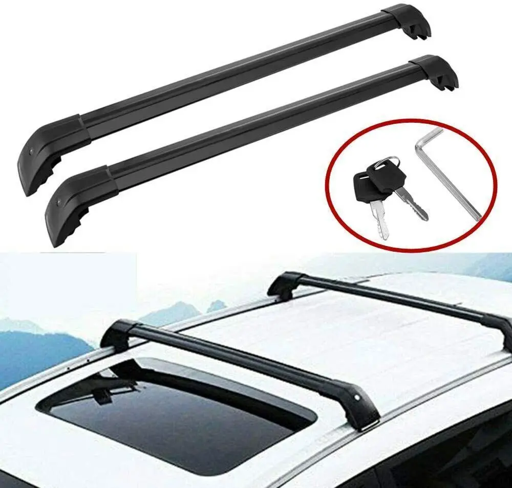 2Pcs Lockable Cross Bar Crossbars Cargo Roof Racks Fits For Lincoln Nautilus CDX707 2023 2024