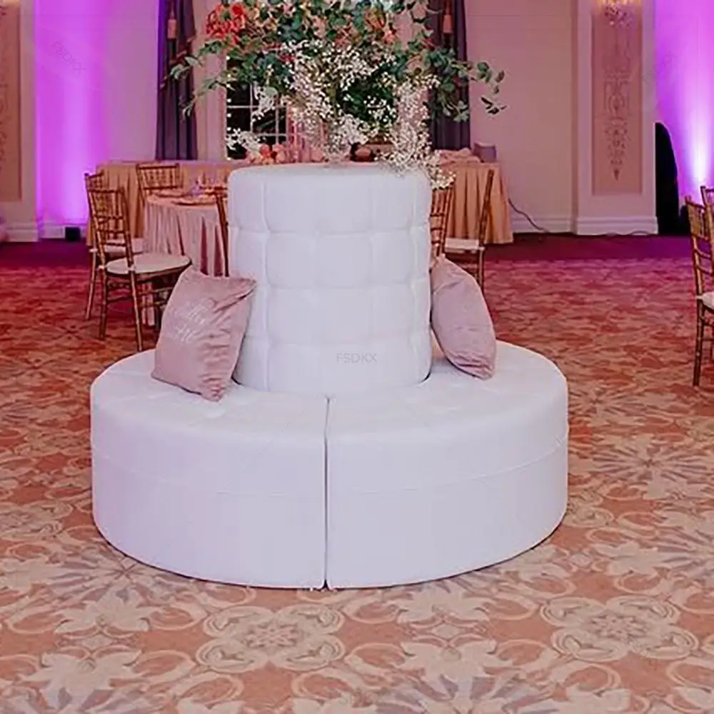 Wholesale Beige Wedding Sofa Loveseat Stage Background Decoration Home Furniture