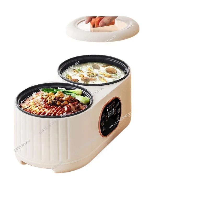 

Double bile pot electric rice cooker household rice soup separation small multi-function, touch screenB, portable, Chinese food