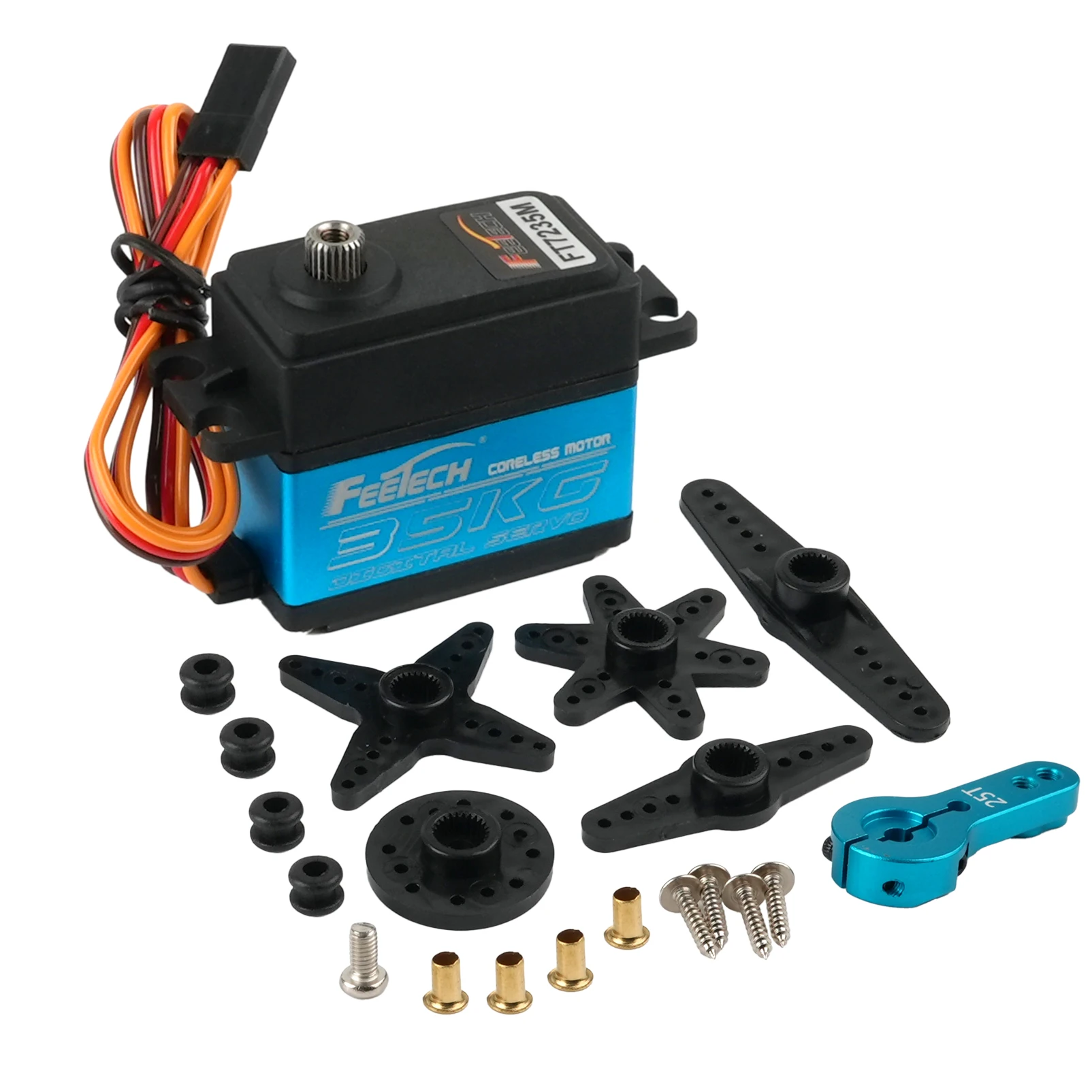 FT7235M Digital Servo 35KG High Torque Coreless 6-8.4V Waterproof Steel Gear 180° for 1/8 1/10 RC Car Robot Arm Aircraft