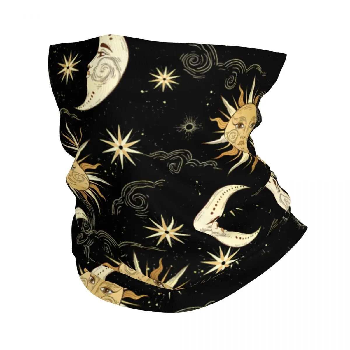 Sun Moon Thin Wrap Scarf Bandana Witch Neck Gaiter Face Cover Headband