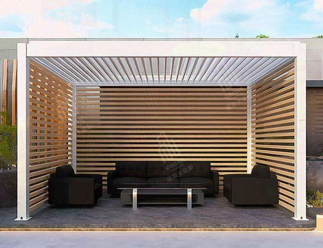 Household Leisure Surface Anodized Aluminum Alloy Pavilion High Temperature Resistance High Quality Pergola Outdoors Gazebo