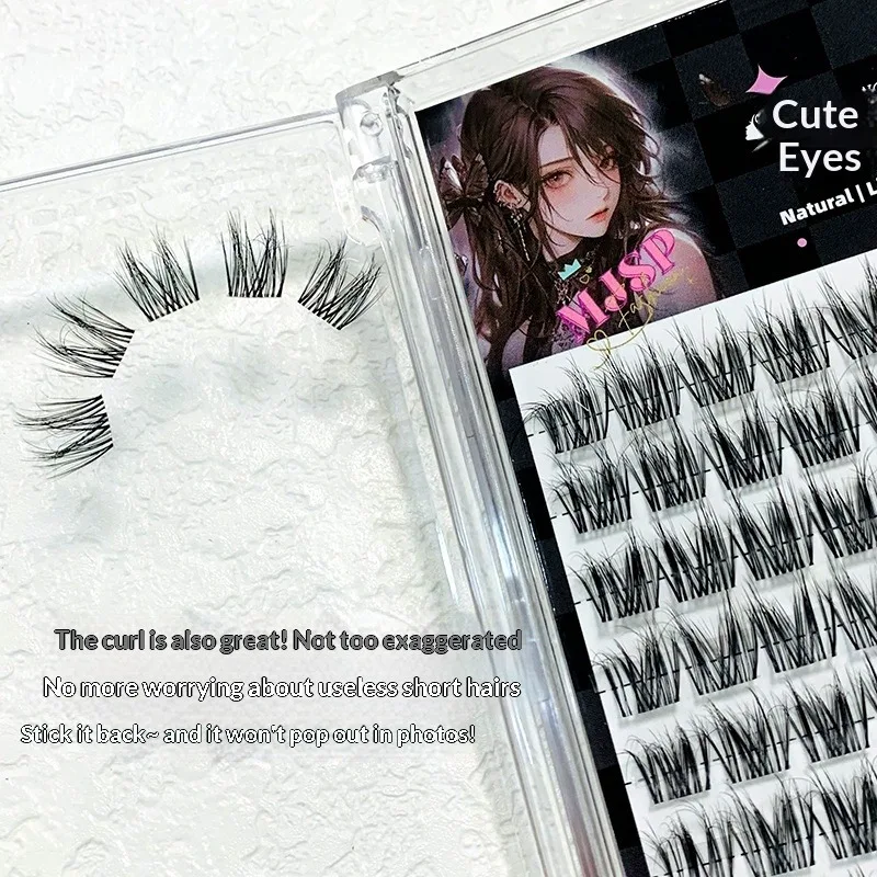 Flauschige Katzenohren-Kunstwimpern 5D Volumen - Natürliche Wiederverwendbare Wispy Faux-Mink-Wimpern im Manga-Stil für den Täglichen Gebrauch