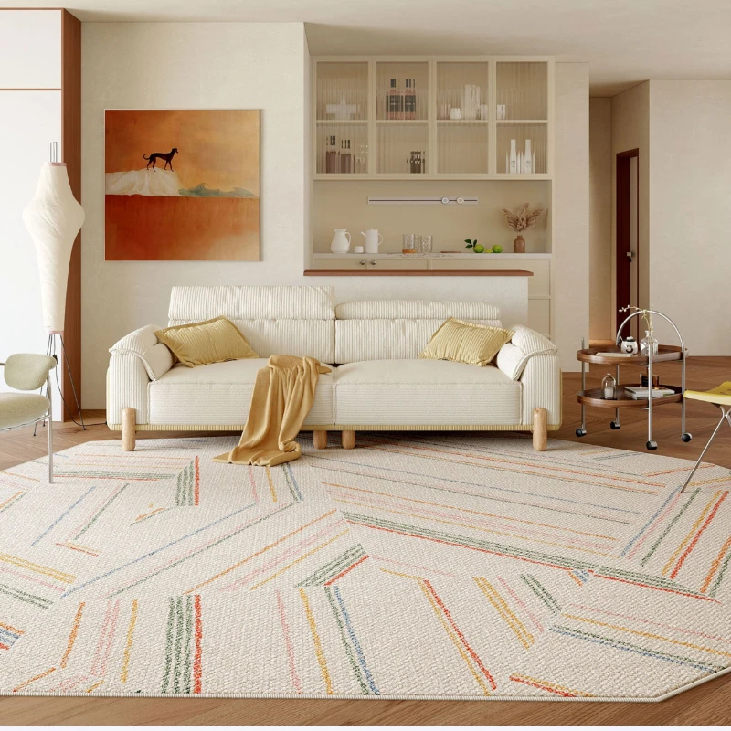 Irregular Shape Carpets for Living Room Dopamine Color Bedroom Decor Carpet Washable Lounge Floor Mat Anti-slip Bedside Soft Rug